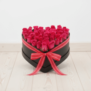 corazón de pétalos