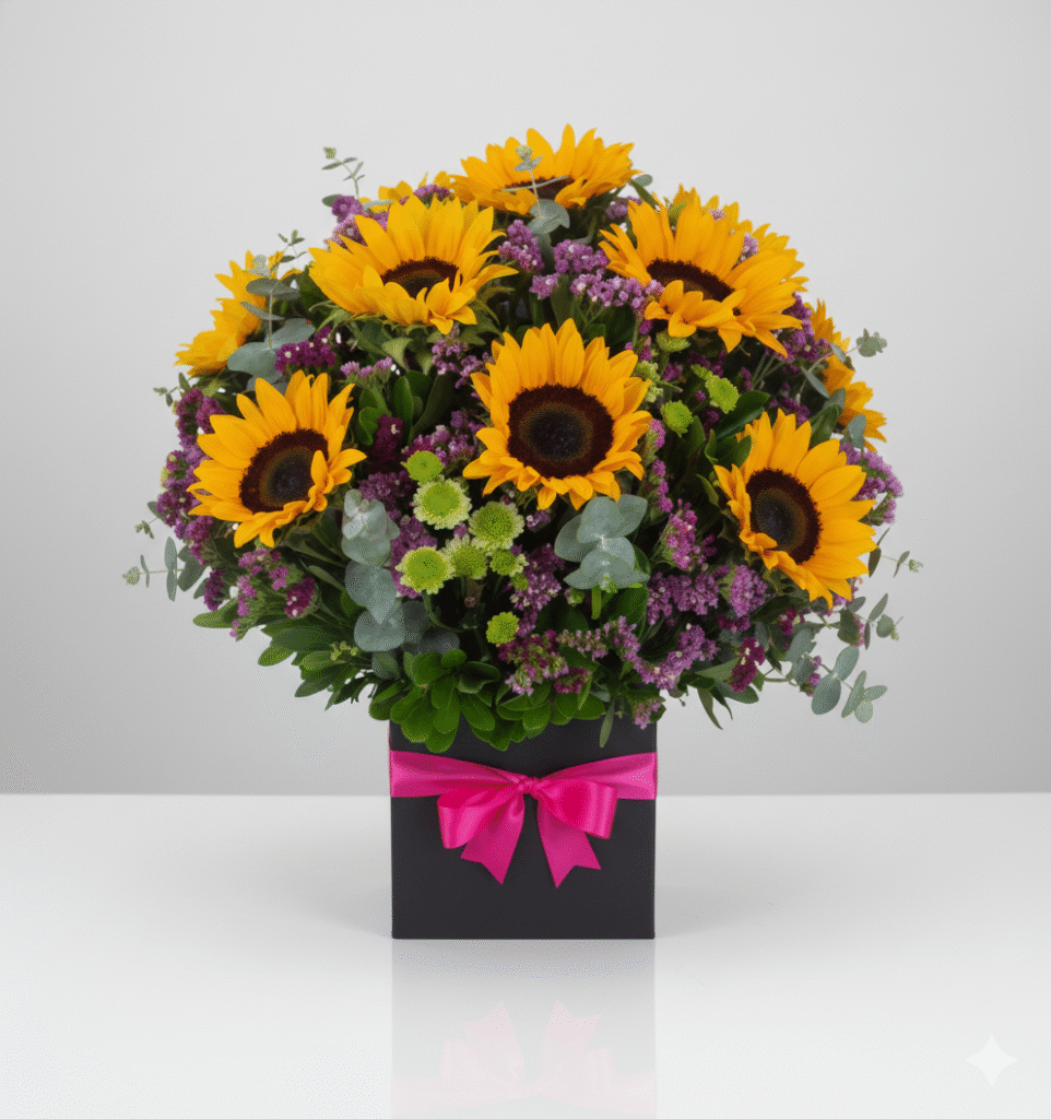 Arreglo de girasoles